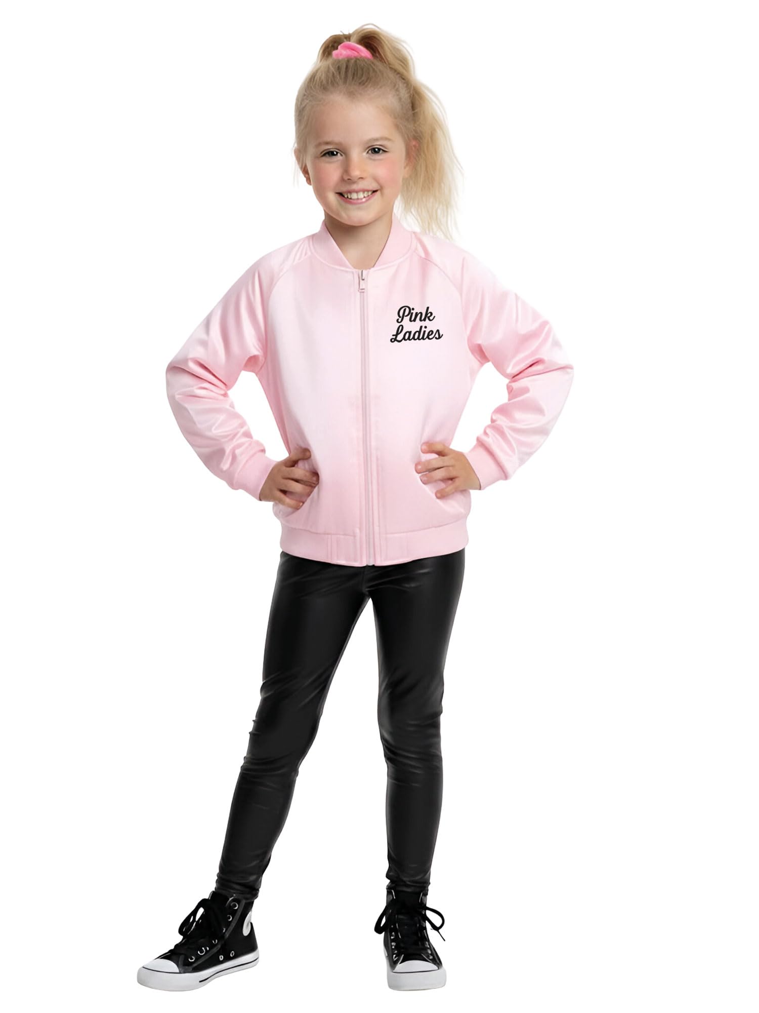 Black Fox Pink Satin Jacket for Kids – Lightweight and Stylish Girls Jackets 13-14 years Old for Everyday Wear, a Perfect Girls Jacket for Casual Outfits, Available in Sizes 5–14 Years