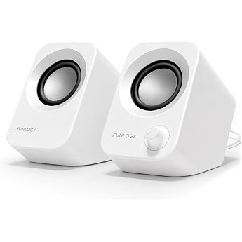FUNLOGY Speaker (Loudspeaker/PC Speaker) [VGP2024 Award] Total 14W / Stereo Speaker/PC/USB Power/Heavy Bass/AUX / 3.5mm Pin I