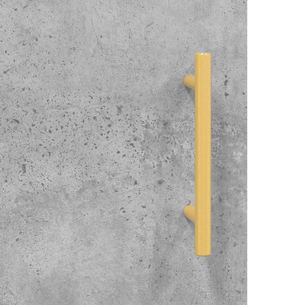 Scrivania grigio cemento 140 x 50 x 75 cm, materiale in legno, scrivania per computer con 4 ante, tavolo da ufficio per casa, ufficio, design moderno con spazio di archiviazione