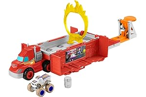 Blaze Monster Machines Race Track & Stunts Hauler Transforming Playset