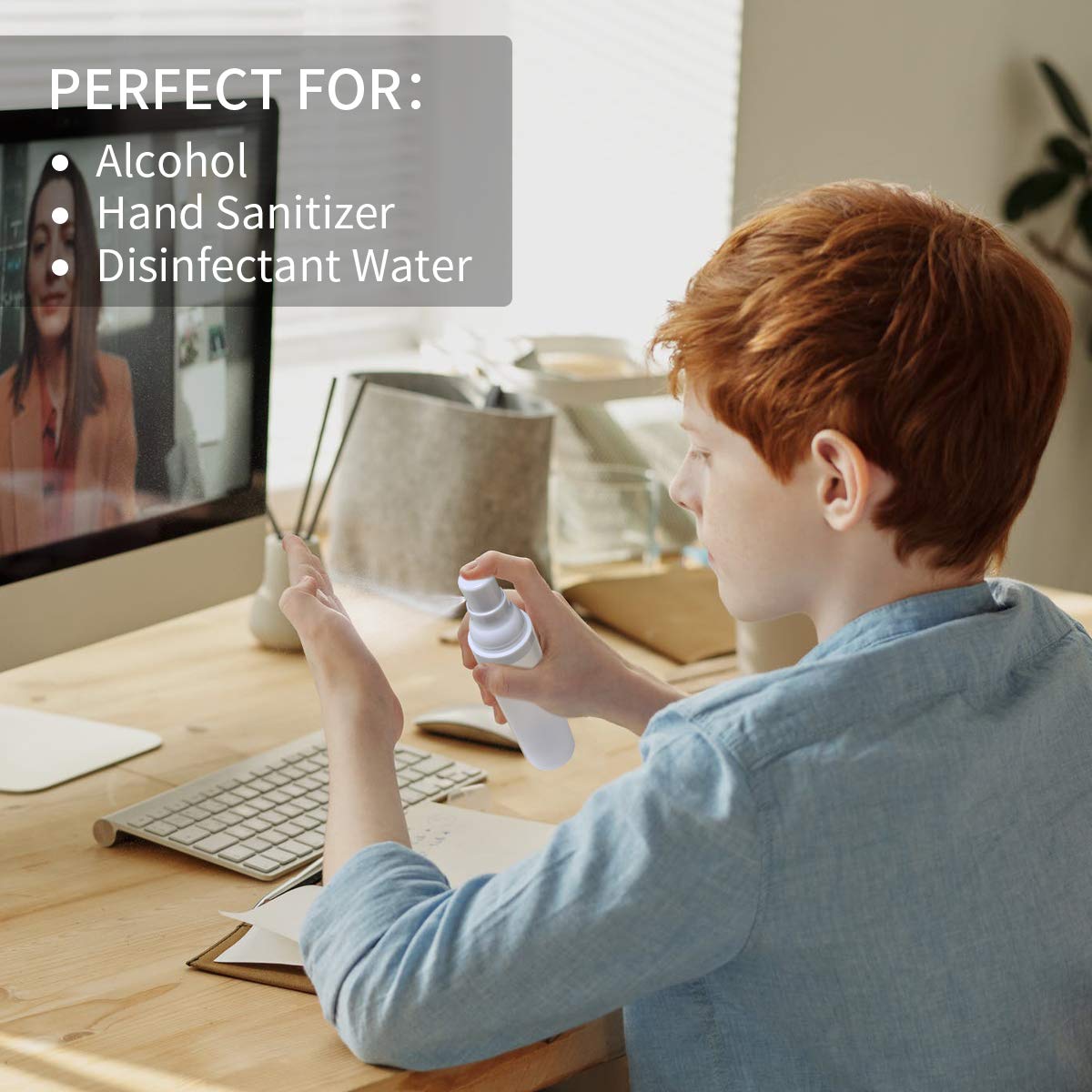 3Pcs Fine Mist Spray Bottles Travel Size Small Empty Frosted Refillable Plastic Containers for Make up Perfume 1.7oz & 1oz & 0.5oz, 1 Funnel : Beauty & Personal Care