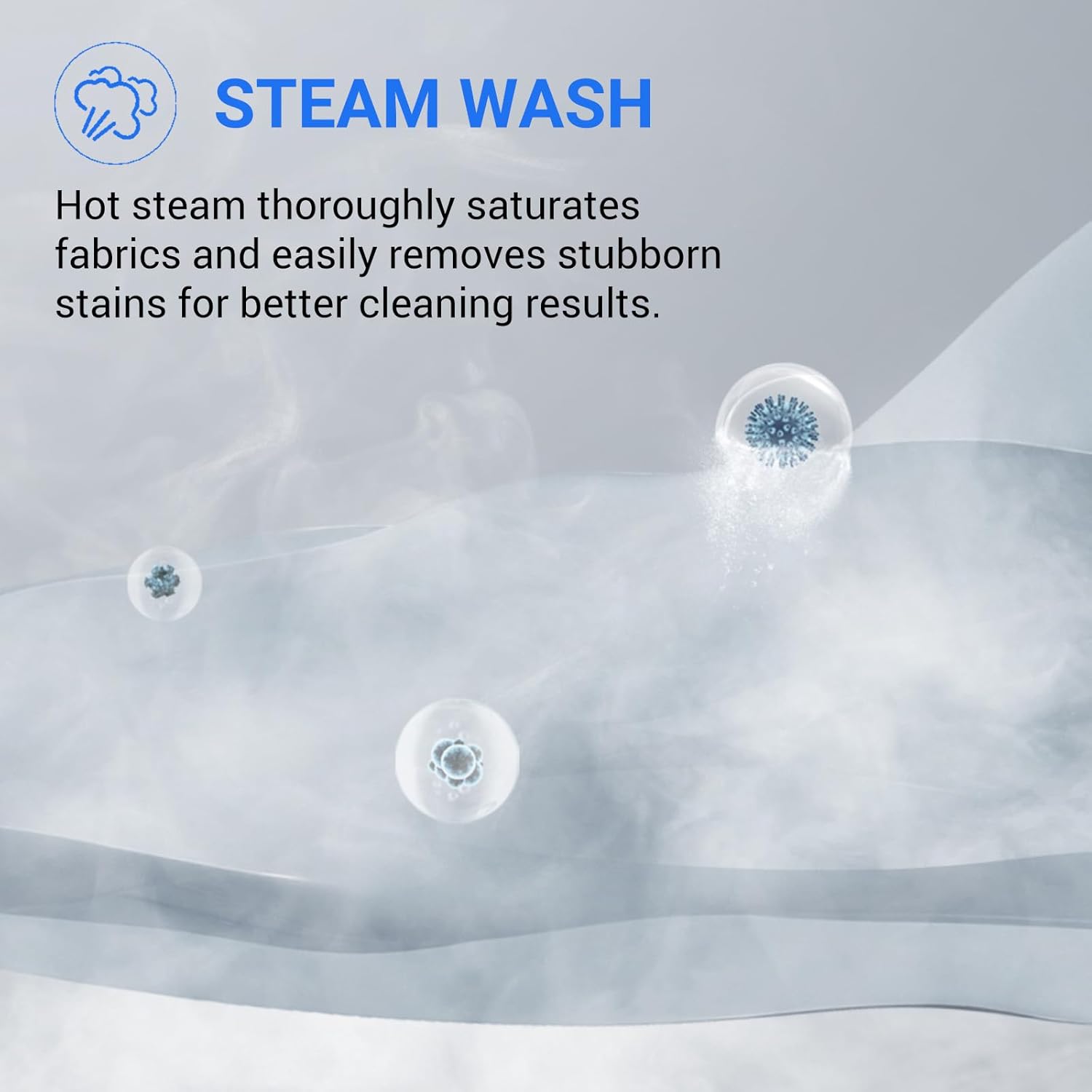 2.7 Cu.Ft Compact Front load Washing Machine, 25" Laundry Washer for Apartment Family Daily Use, Steam, 16 Washing Cycles, 120V, White image 9 of 9 B0CJF97DQ3