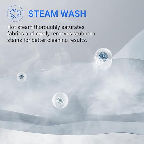 Miniatura 7 de Techomey Lavadora de carga frontal de 2.7 pies cúbicos, lavadora compacta de 25 pulgadas para apartamento, lavado rápido, 16 ciclos de lavado, 120