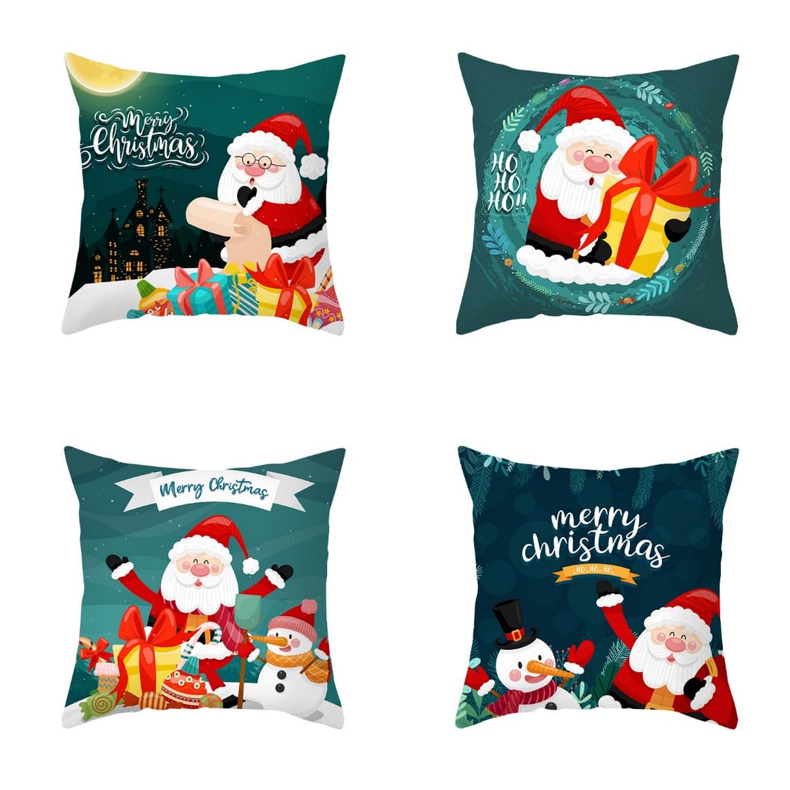 Taie d'oreiller motif linge 50x50 pour housse coussin One Piece et salon de jardin 4Pcs