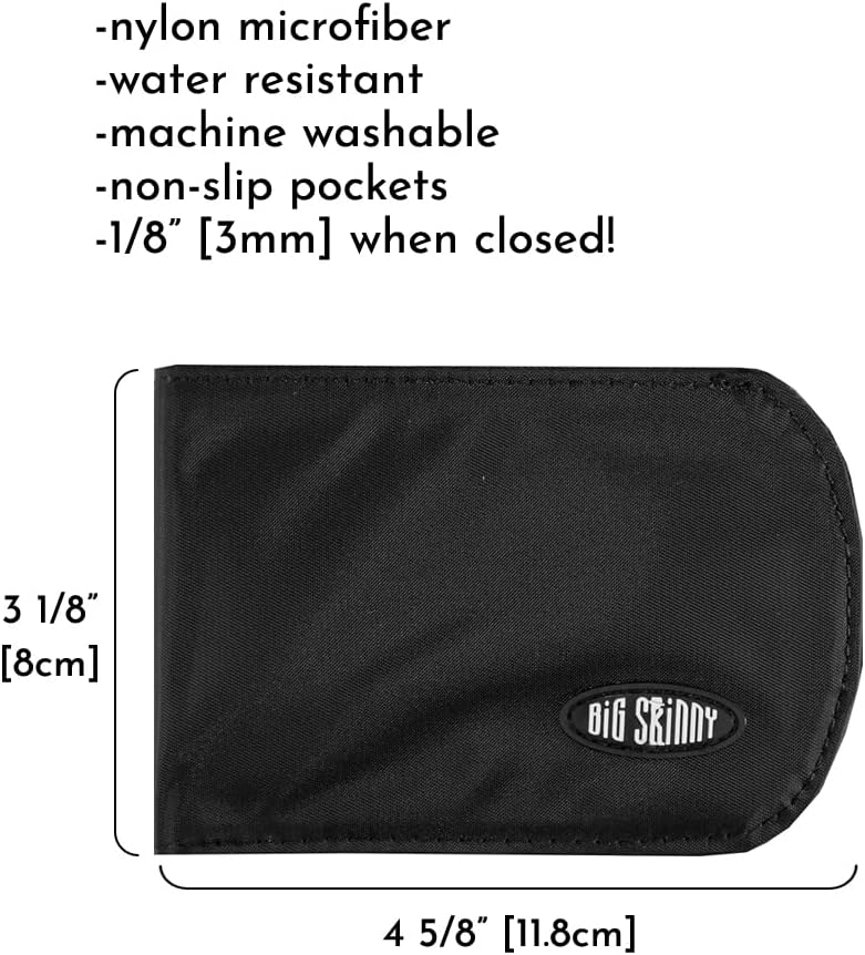 Big Skinny Men's RFID Blocking Leather Curve Bi-Fold Slim Wallet, Holds Up to 20 Cards, Black - Image 6