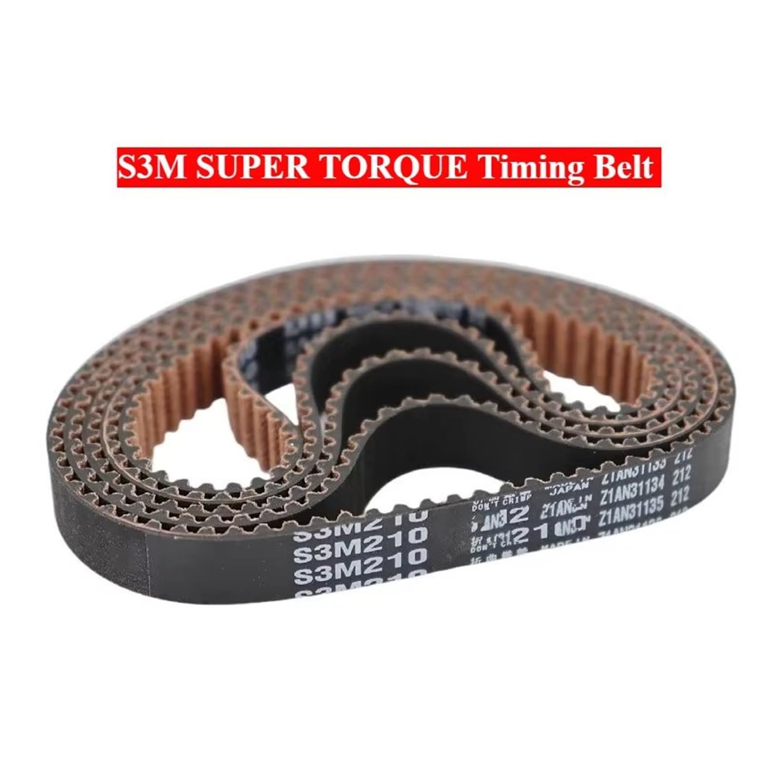 Keilriemen S3M201 S3M204 S3M207 S3M210 S3M213 Zahnriemen G Motor Werkzeuge Sander Laufband Pulley Rund Zähne Gummi Gürtel Kupplungsriemen(30mm,S3M201)
