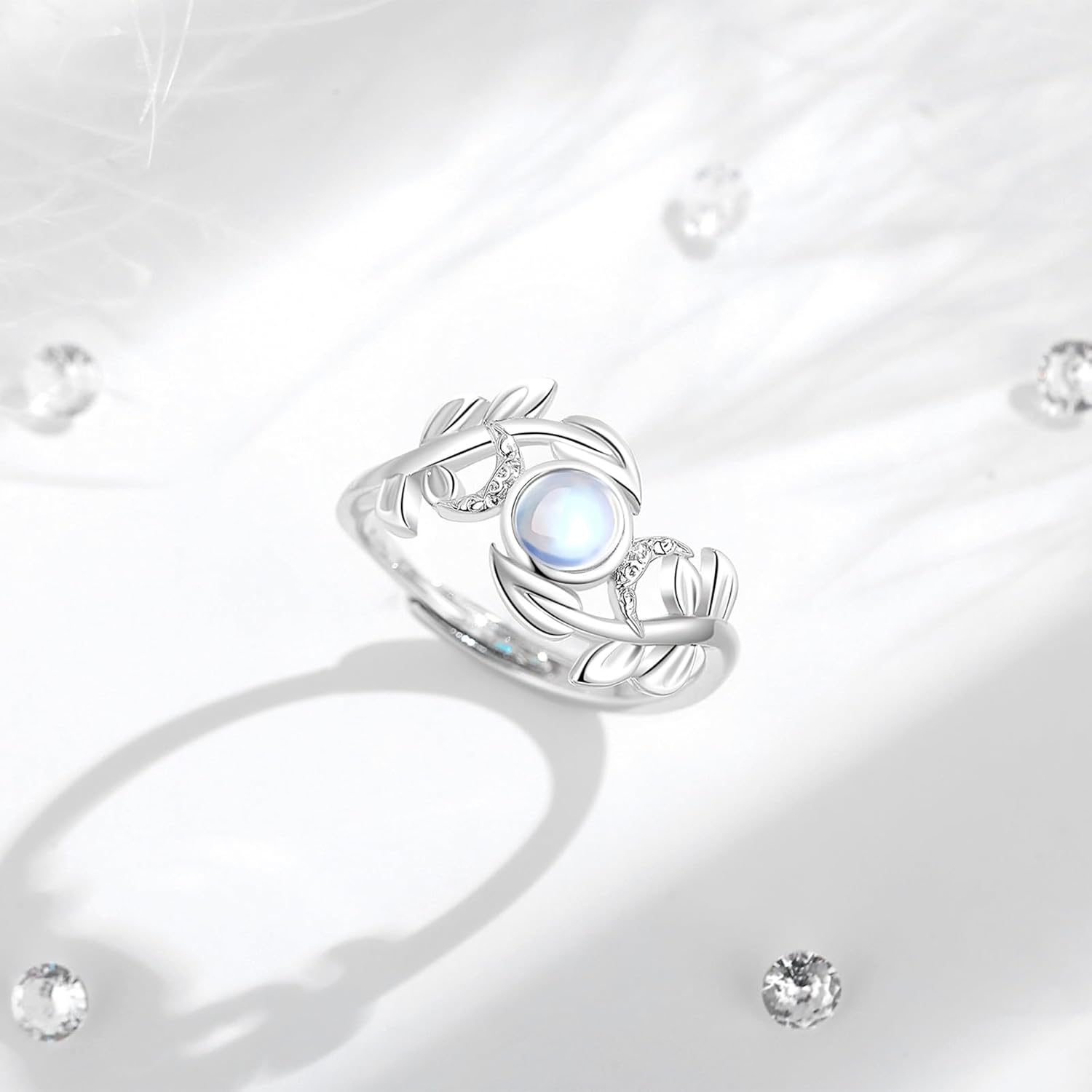 AEONSLOVE 925 Sterling Silver Adjustable Rings Saint Benedict/Jesus Cross Ring Religious Jewelry Gifts for Women Men