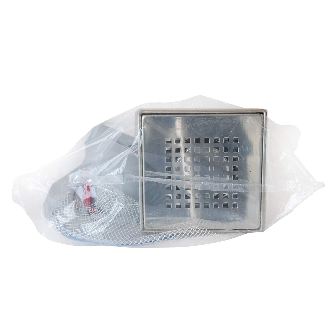First Plast CHABSR15IN - Cierres sifonados 150 x 150 mm con red y rejilla de acero inoxidable 304