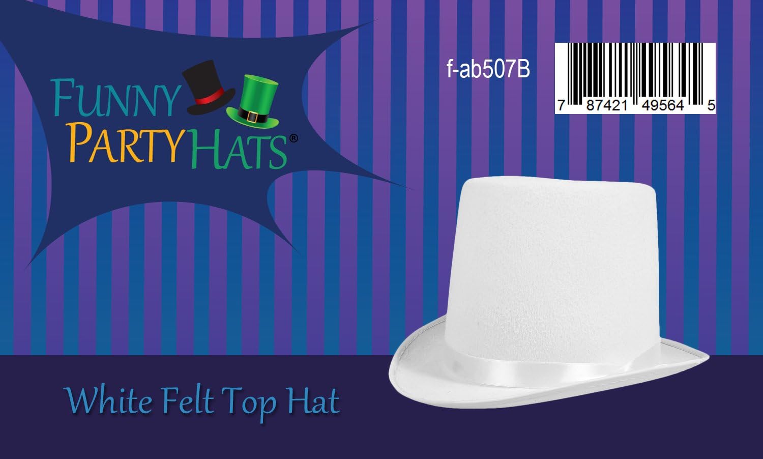 Funny Party Hats White Costume Felt Top - Image 7