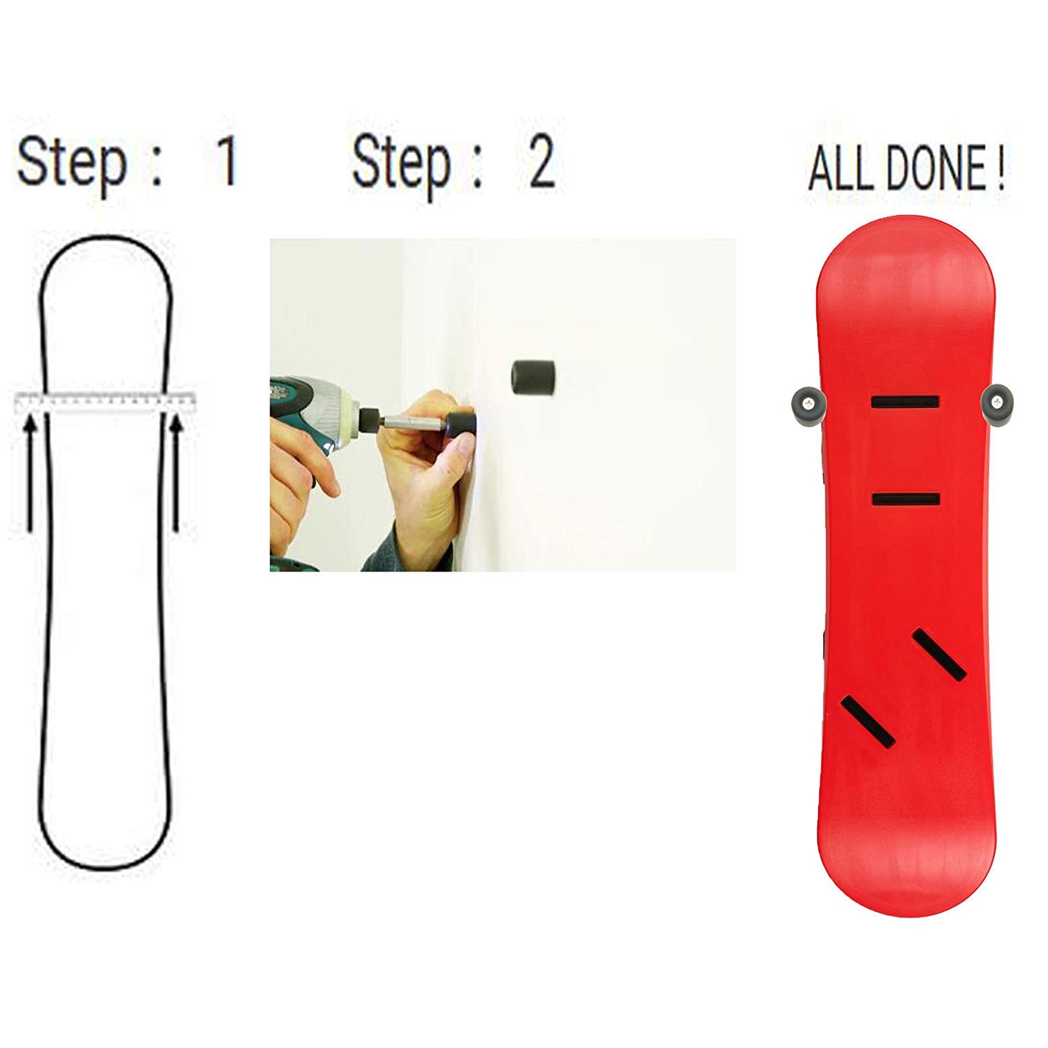Pmsanzay Paquete de 12 – Soporte de esquí y snowboard | Estante de almacenamiento de esquí | Soporte de pared vertical horizontal | Capacidad para 6 tablas