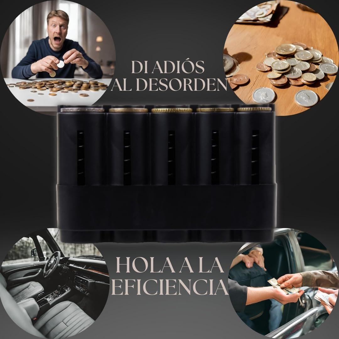 Portamonedas Profesional: Diseño Exclusivo con Clasificador y Dispensador Integrado de Monedas, Ideal para Taxis, Camareros y Conductores Eficientes!.
