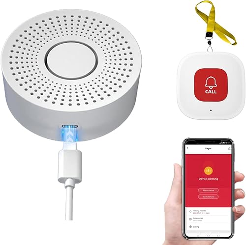 Botón de llamada WiFi para cuidador, timbre de llamada inalámbrica, sistema de alerta de enfermera, botón de alerta de emergencia para pacientes