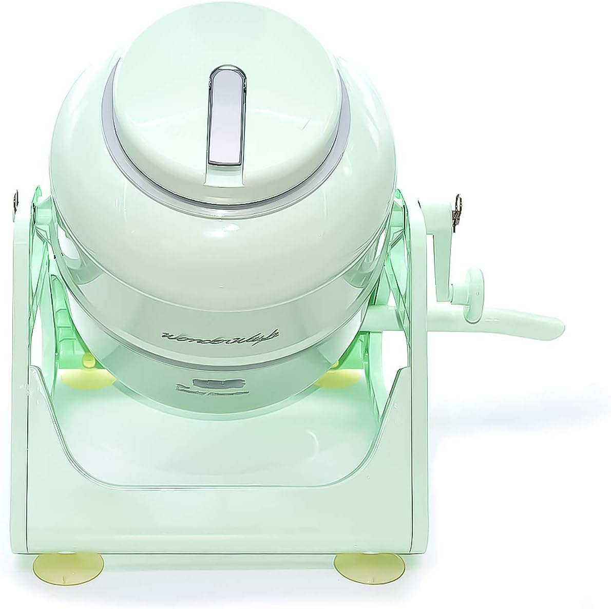 WonderWash Portable Washing Machine for Apartment & Tiny Spaces - Manual Hand Clothes Washer with Retro Design - Clean Laundry Anywhere with Our Countertop, Non-Electric, Small Washer - Mint Green