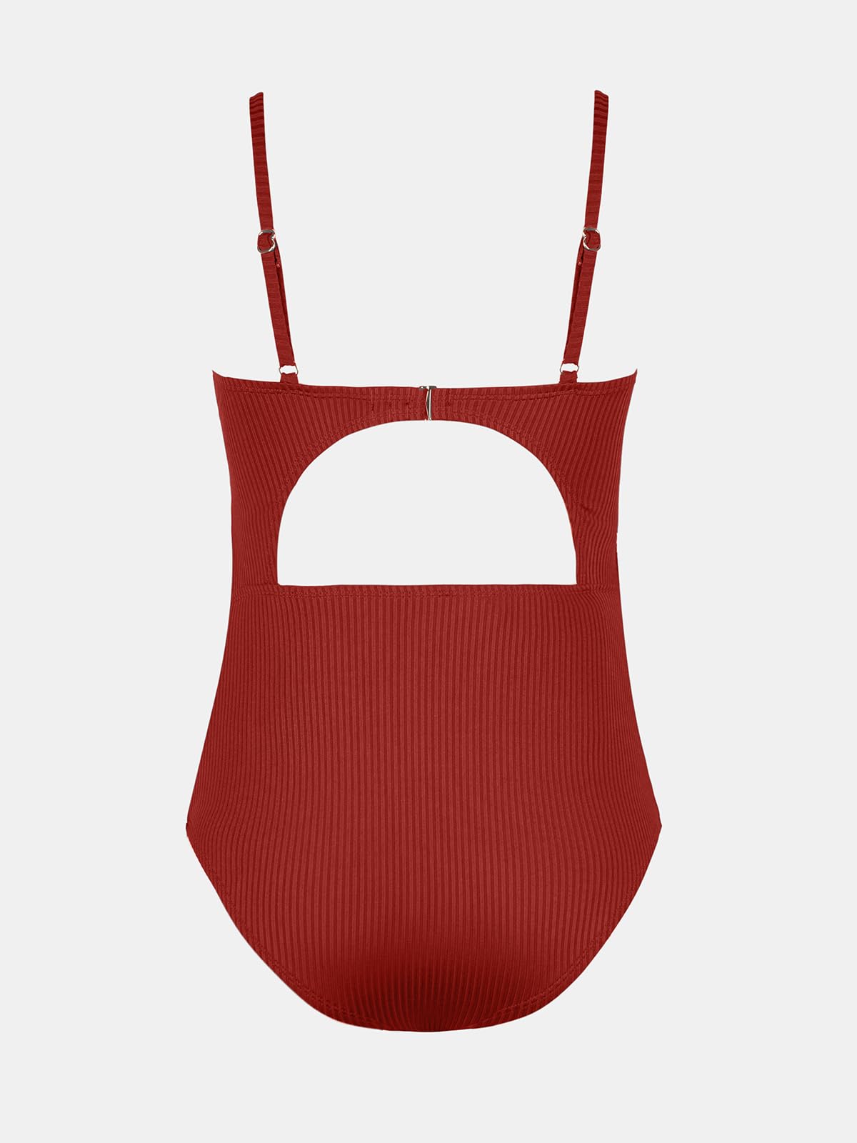 CUPSHE Mujer Maternidad Traje De Baño U Cuello Botones De Presión Después Del Embarazo Acanalado De Una Pieza Traje De Baño De Maternidad Traje De Baño