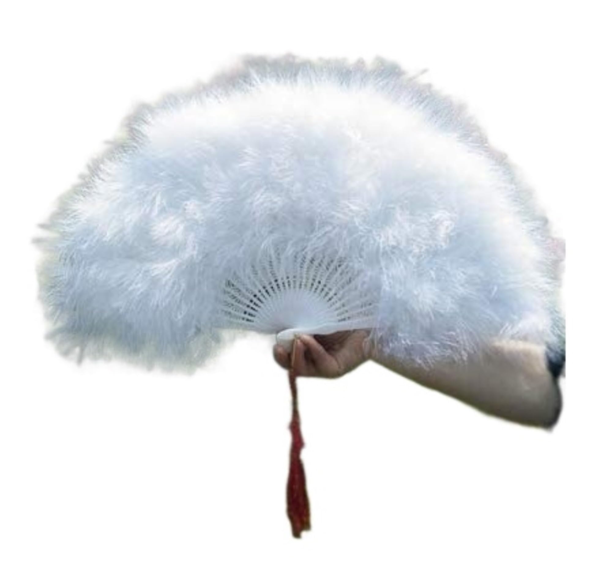 SUNMME Folding Fans Hand Fans Folding Fan Chinese Feather Fan Peacock Feather Folding Hand Fan Wedding Party Dance Fan Home Decoration Decorative