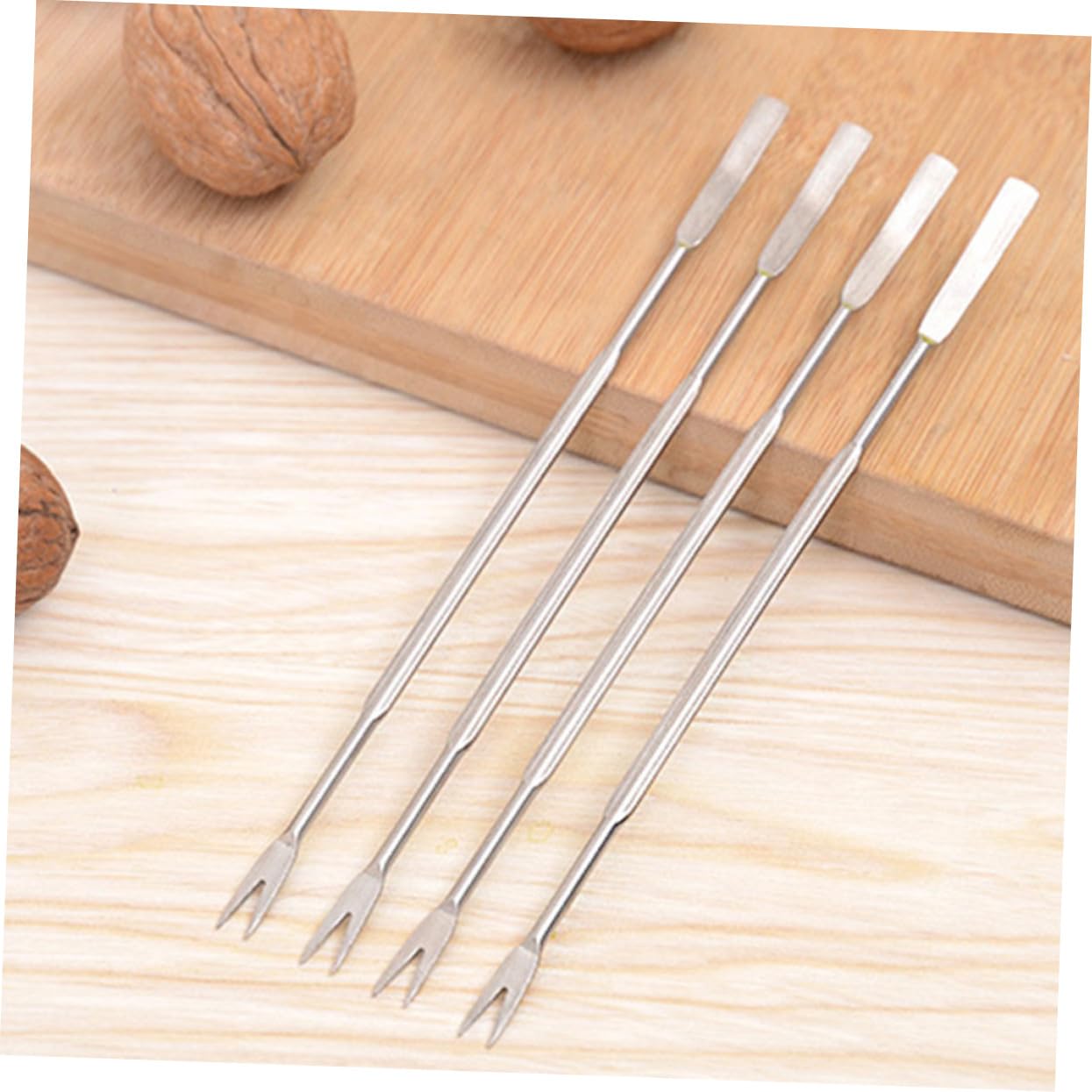 Hemobllo Set Attrezzi per Frutti di Mare 6 Pezzi Nylon Argento