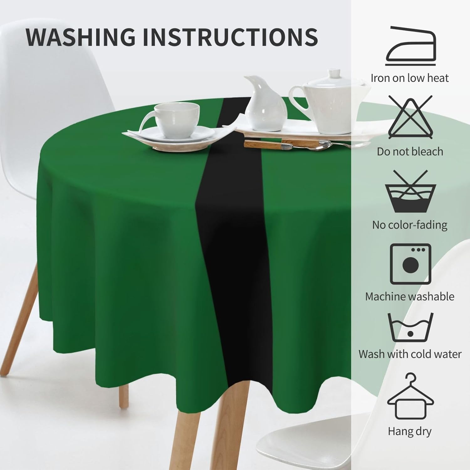 Flag of The Sultanate of Delhi Print Wrinkle Free Dining Table Cover for Birthday Party Farmhouse Tablecloths Up to 60 x 60 Inches