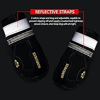 Vista 5 de QUMY - Botas para perros grandes y medianos, protectores de patas para nieve de invierno o pavimento caliente de verano, impermeables para clima