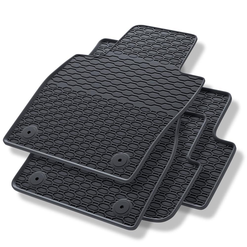 Mossa Tappetini gomma adatti per VW Polo VI Hatchback 2017- 4 pz. nero