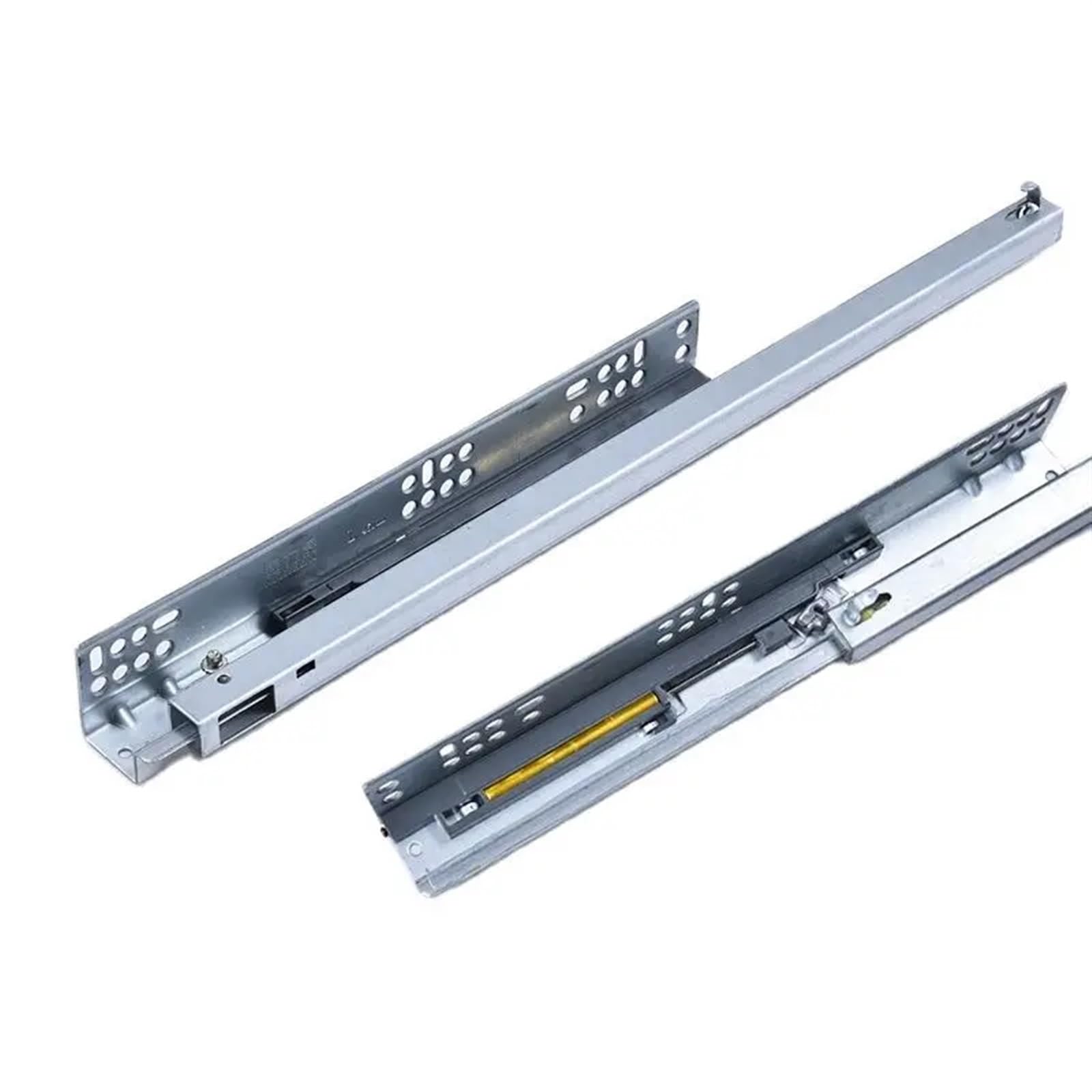 Binari per Cassetti The Three Section Support Hidden Guide Track Damping Two Bottom Drawer Slide Rail(Two-Section Slide,10inches 25cm)