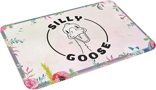 Miniatura 4 de Silly Goose - Alfombra de baño de franela para interiores, antideslizante, suave, para sala de estar