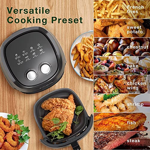 Image of Multi-Functional Air Fryer 4 Liter Electric Hot Oven Oilless Cooker Air Fryer Machine with Nonstick Pot Easy Knob Cooking Pan Kitchen for Baking, Frying, Roasting, Grilling Air Fryer (1500 W)