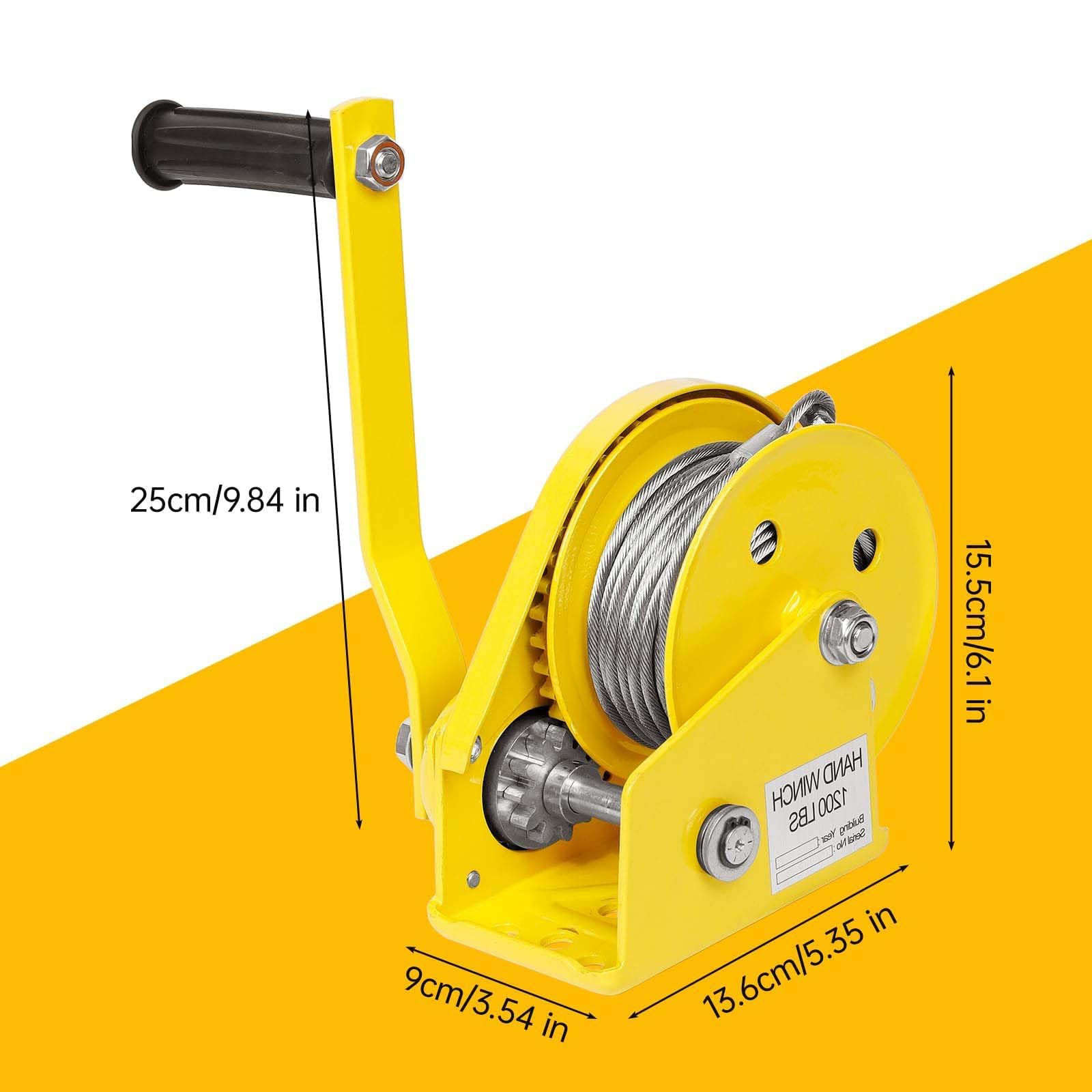 Tragbarer Kranzug mit Halterung und Handwinde, Hebewerkzeug für Klimaanlagen, 150 kg Kapazität, ideal für die Installation von Außengeräten, 10 m lang