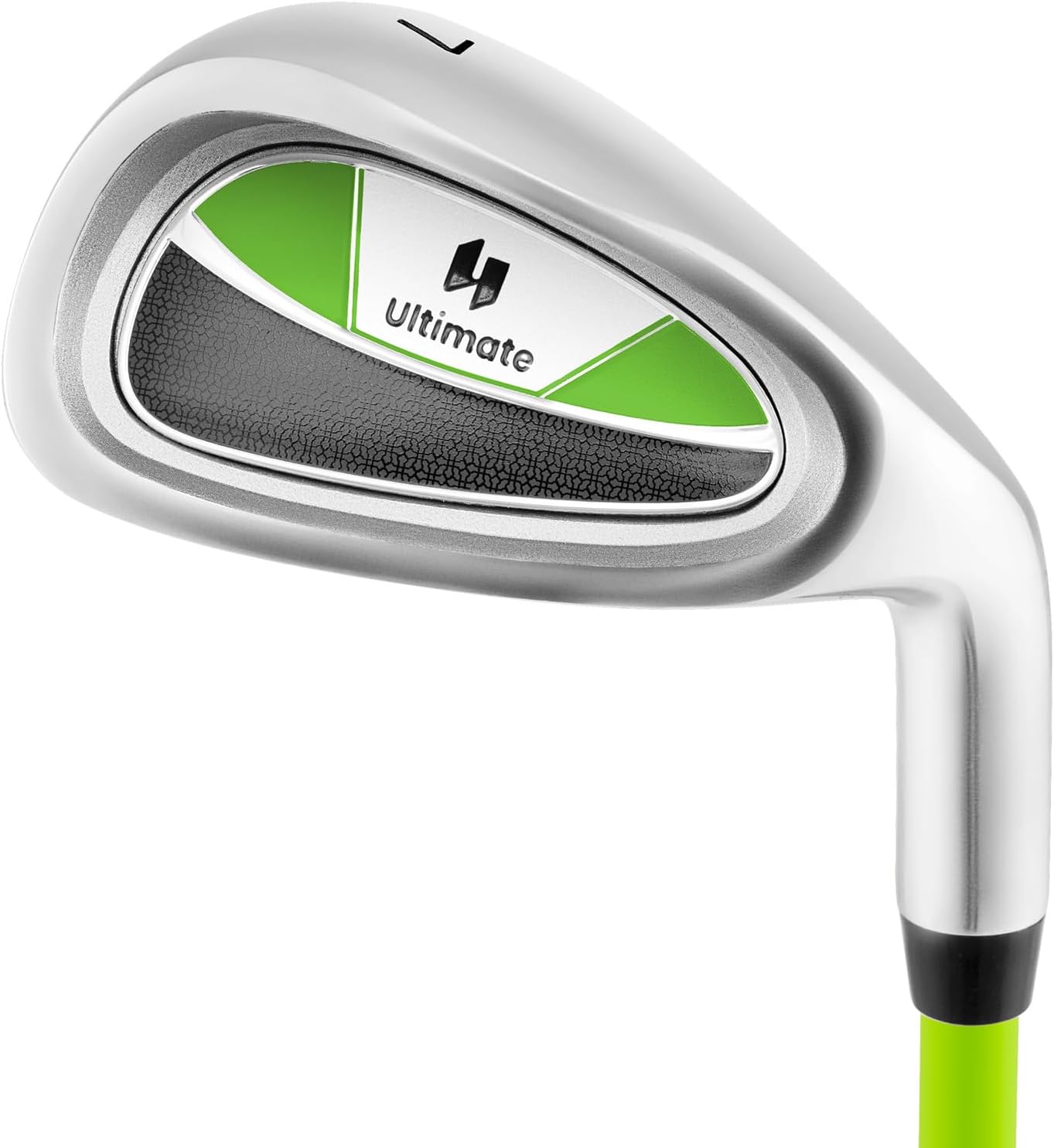 Tangkula Junior #7 Iron, Individual Gold Club with Fiberglass Shaft and Head Cover, Junior Practice Golf Club, Right Hand, 30 Inch