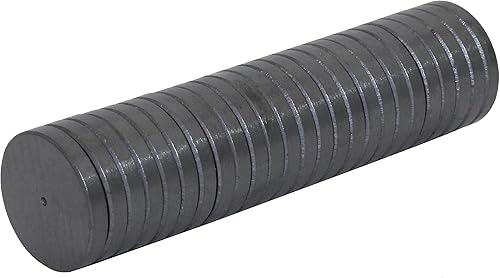 Miniatura 2 de Creative Hobbies Imanes industriales de cerámica - Disco redondo de 1 pulgada (25 mm) - Imanes de ferrita a granel para manualidades, ciencia y