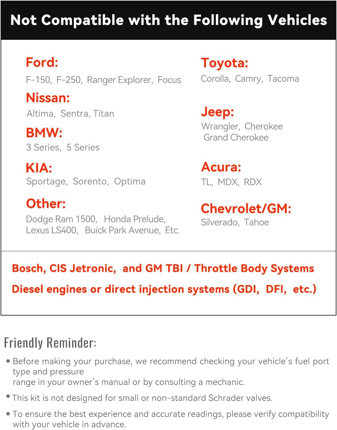 AUTOWN Fuel Pressure Tester Kit 0-140PSI with Adapters for Cars, Trucks, ATVs, Fuel Pump Injector, Fuel Pressure Gauge Diagnostic Tool