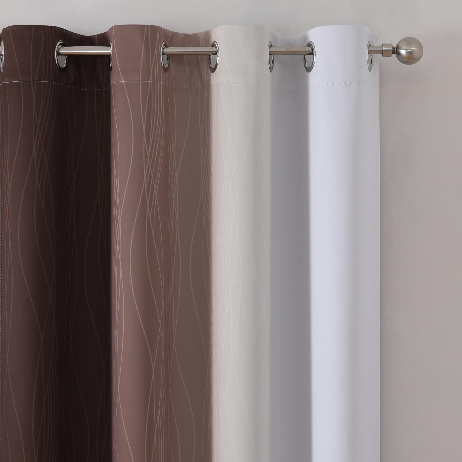 VEHEDE Ombre Extra Long Blackout Living Room Curtains 96 Inch Drop - Image 4