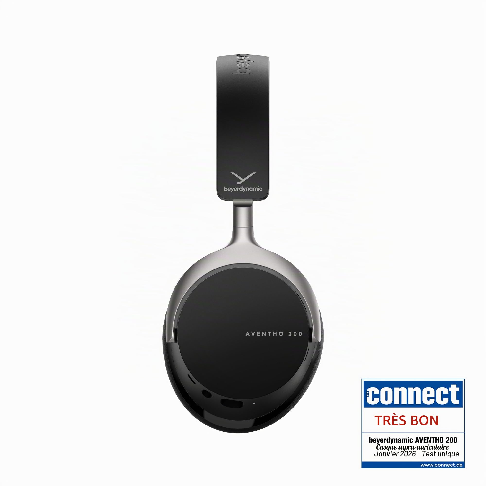 beyerdynamic AVENTHO 200 Casque sans Fil avec réduction du Bruit - 60 Heures d'autonomie, Coussinets d'oreille remplaçables, Couleur Noir - Nouvelle Mise à Jour Disponible Via l'application