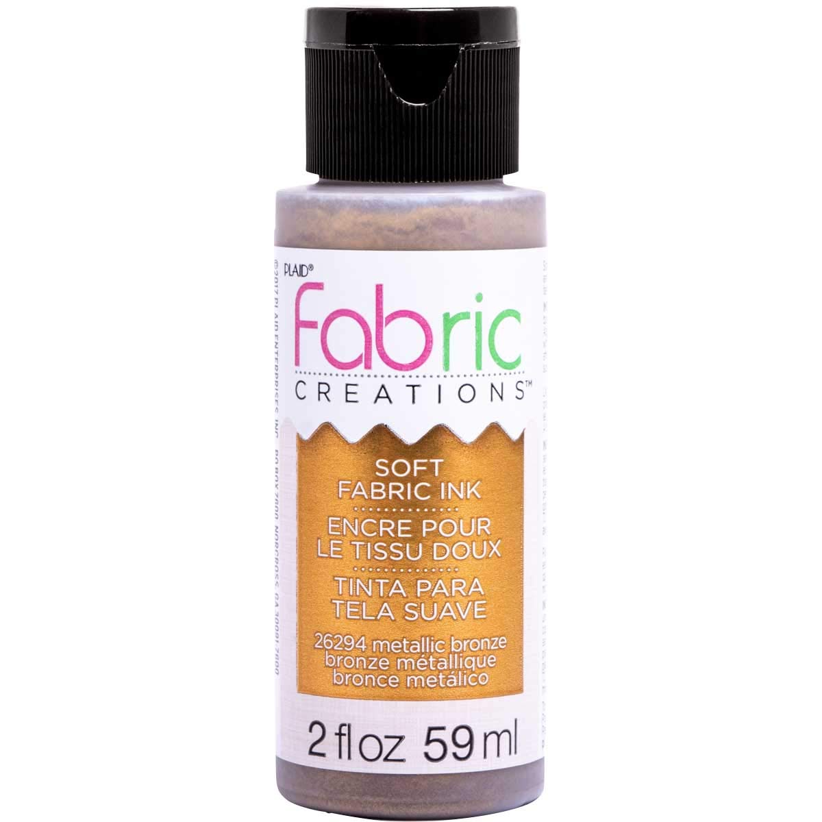 Fabric Creations Fabric Paint, 2 oz, Metallic Bronze
