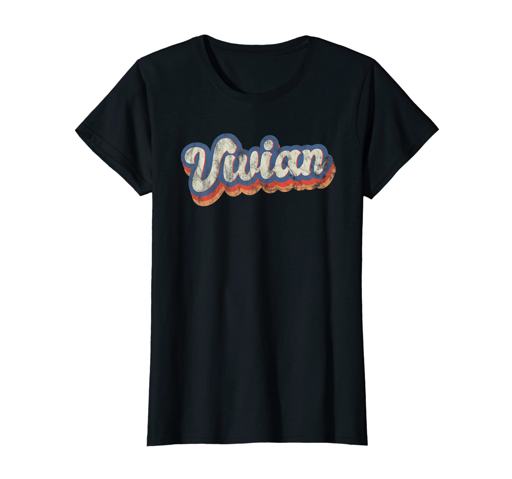 Personalized & Custom Apparel for VivianVivian Personalized Name Shirt Custom Lettering 70's T-Shirt