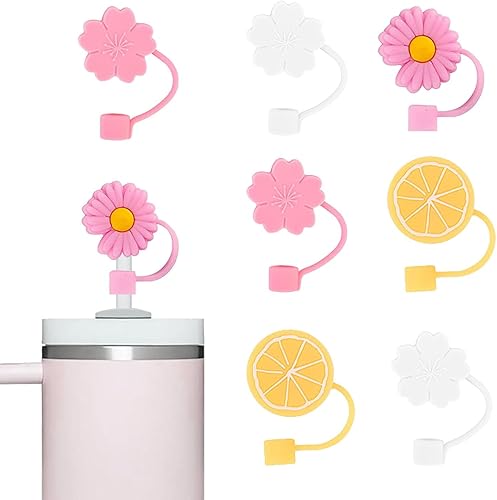 Tapas de pajilla, fundas de silicona para popotes, cubiertas de pajita, cubiertas de pajita, cubierta protectora de popote reutilizable para popotes