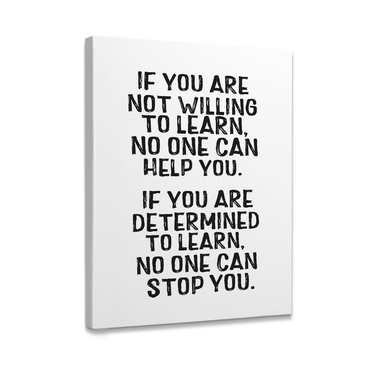 If You Are Not Willing to Learn Framed Canvas Wall Art Decor 11×14 inch, Inspirational Quotes Print Painting Artwork Home Wall Decoration For School Library Classroom Office Bedroom Living Room