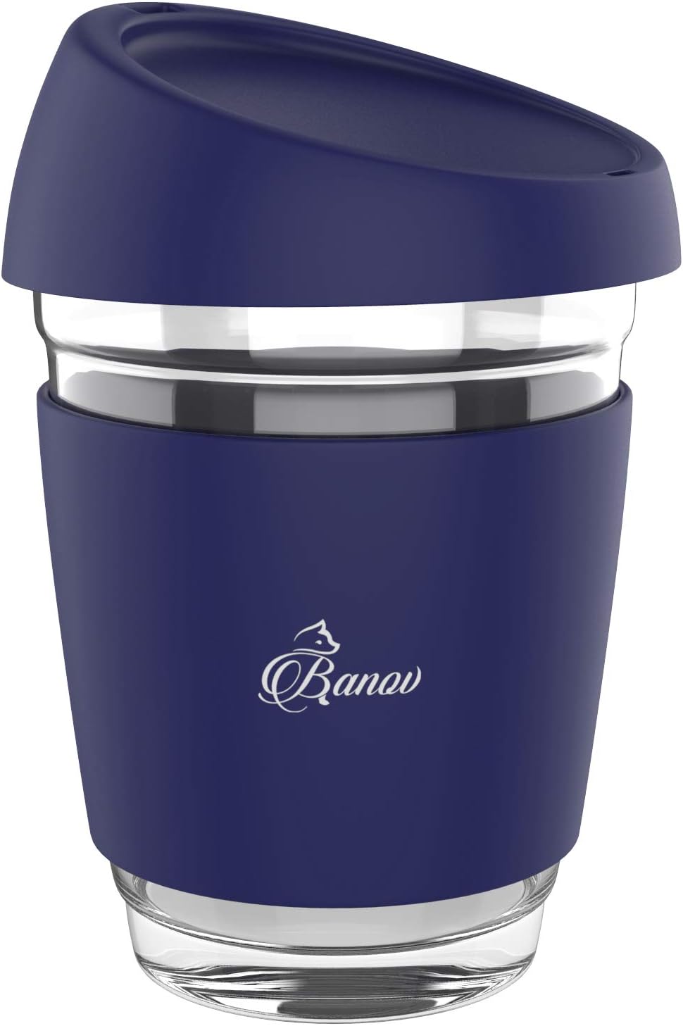 Banov Coffee Cup with Lids & Non Slip Sleeves - Reusable Eco Friendly Coffee Cup - BPA Free, Food Grade & Dishwasher Safe - Comes with Free E Book - 12oz/ 350ml