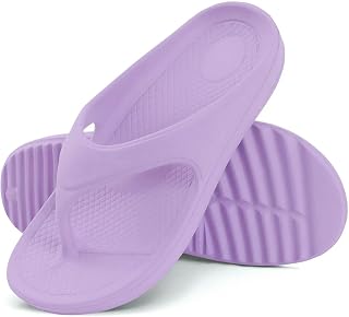 Gyios Nya tofflor sommar flip flops för kvinnor kudde mjuka strandsandaler bekväma lediga tofflor-lila-36