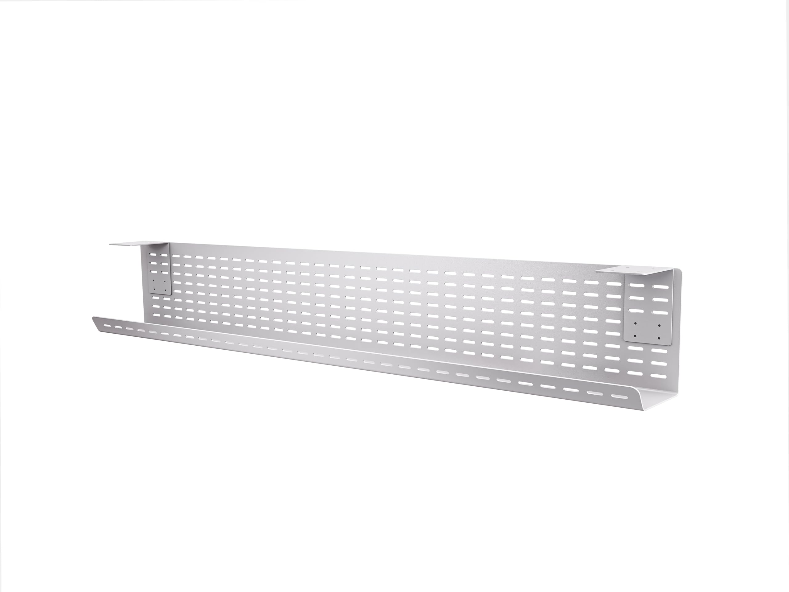 OAKYWOOD - Untertisch Kabelmanagement - Kabelkanal Grid - Praktisches Kabel Schreibtisch Organizer - Langlebige pulverbeschichtete Stahlkonstruktion - Kabelmanagementbox - 100x15x10cm - Weiß