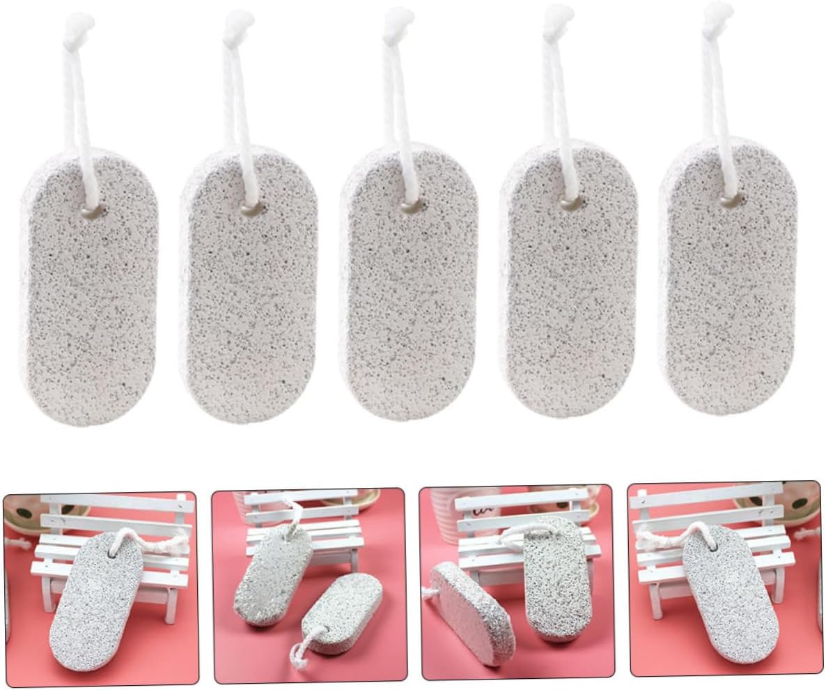 Baluue 20pcs Natural Volcanic Stone Foot Rubbing Pumice for Foot Care Exfoliating and Dead Skin Removal Durable Files for Soft and Smooth