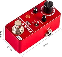 Vista 104 de FLAMMA FC05 Mini pedal de modulación con brida de coro Trémolo Phaser Vibrato Rotary Liquid Autowah Stutter Ring LowBit