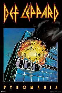 Def Leppard Pyromania Album Cover Heavy Metal Music Merchandise Retro Vintage 80s Aesthetic Band Cool Wall Decor Art Print...