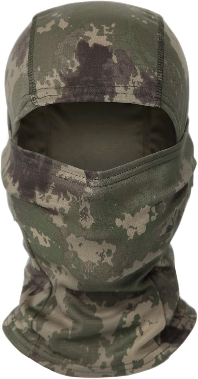 syntek 5 Packs Outdoor Cycling Balaclava UV Protection Sweat Wicking Camouflage Headgear for Men Women - Motorcycle Fishing