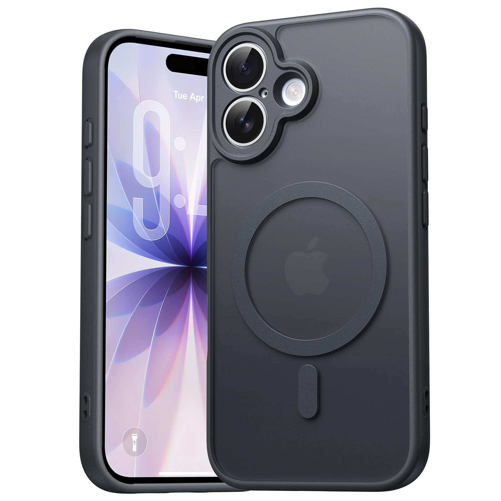 EASDNB für iPhone 17 Hülle für Magsafe mit Kameraschutz, Magnetisch Handyhülle für iPhone 17 Stoßfeste Kratzfeste Durchscheinende Matt Rückseite Schutzhülle für iPhone 17 Case, Schwarz