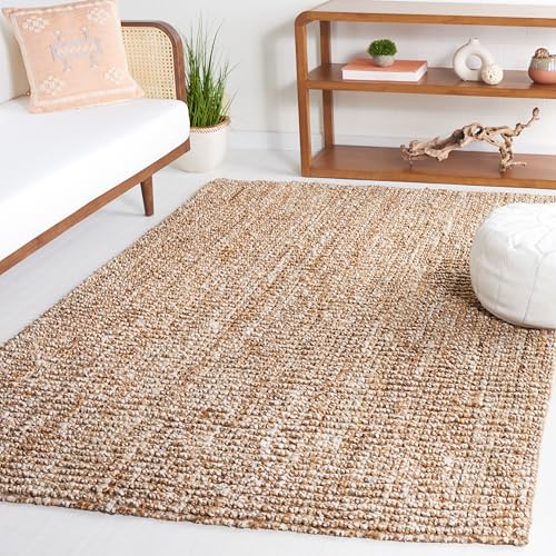 Tapete de área SAFAVIEH 5x8 en yute natural tejido a mano