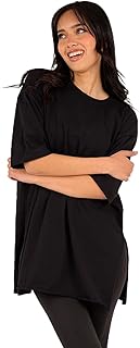 تي شيرت من كلو للجنسين، بقصة فضفاضة، مصنوع من القطن، بمقاس متوسط