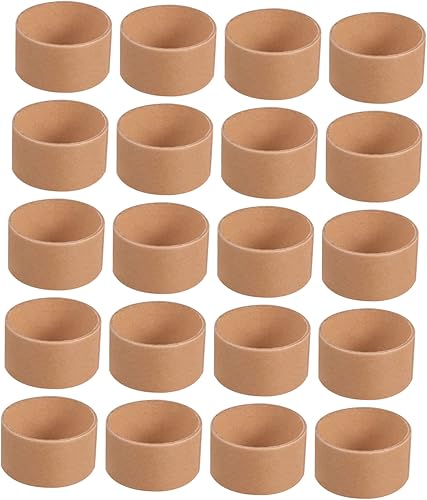 VILLCASE 20 piezas de núcleo de papel blanco para manualidades, rollo de papel negro, rollo de papel marrón, tubos postales, tubo cilíndrico de