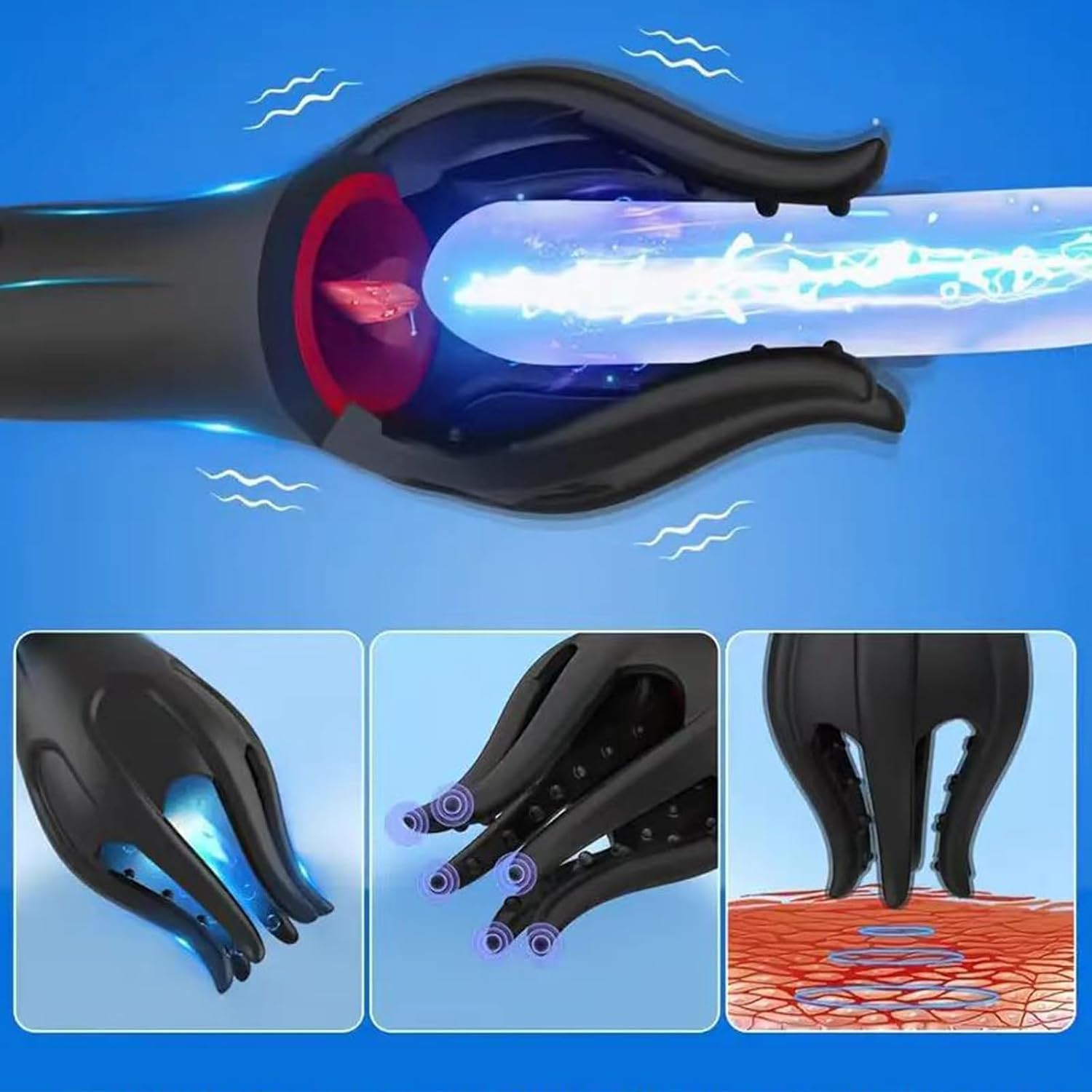 Dispositivo de terapia de onda novedosa para hombres, confianza, disfrutar de resistencia duradera y control completo,1pcs