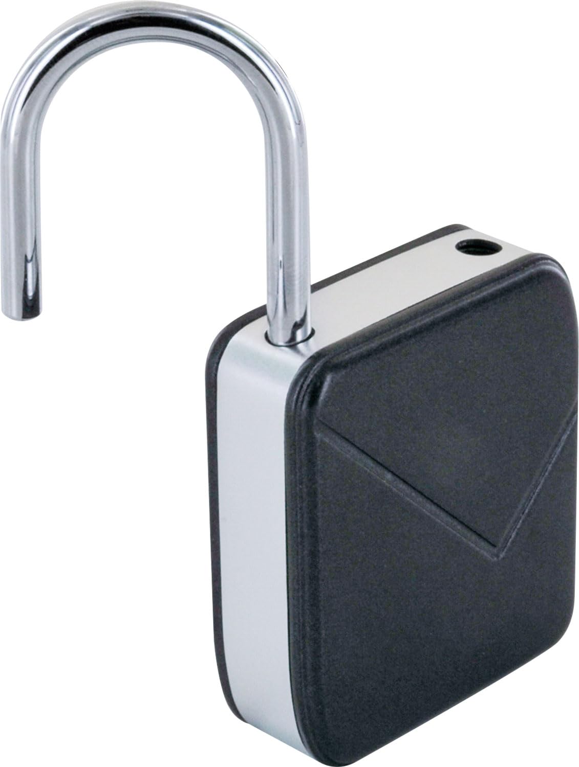 SCHWAIGER 715941 Fingerabdruck Schloss Smart Vorhängeschloss Elektronisches Bügelschloss Fingerprint wasserdicht zinklegiert USB-C aufladbar inkl. USB-C-Kabel