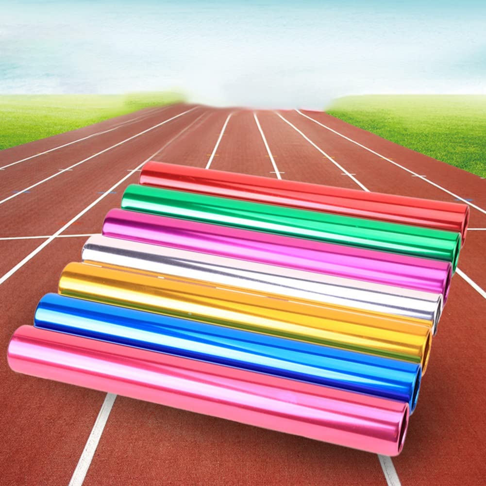 Lot de 8 bâtons de relais en aluminium pour course d'athlétisme, gym, course à pied